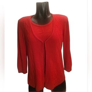 J Janet Red Sweater Size L